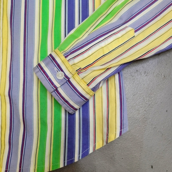 [EUC] Bright Stripe Blouse Size S - Picture 3 of 9